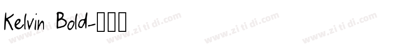 Kelvin Bold字体转换